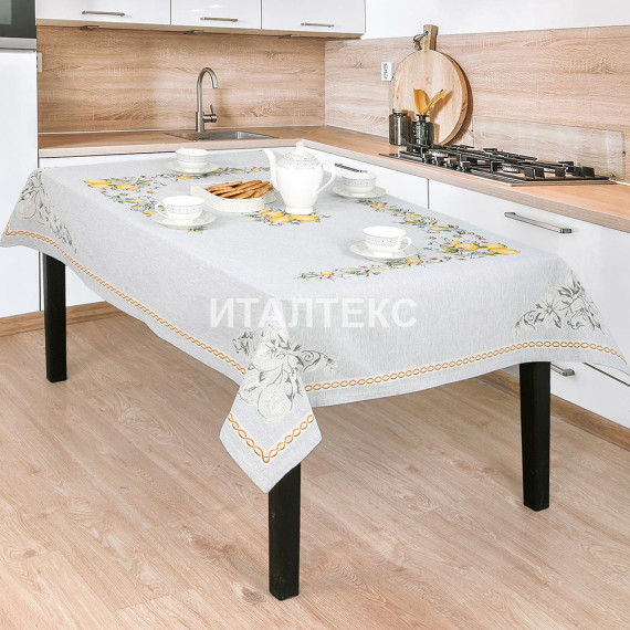 Гобеленовая скатерть 140х180 "TEX GAL" Артикул: Лимоны